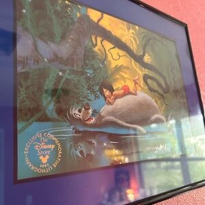Vintage Disney Jungle Book Exclusive Art with Blue and Green Hues